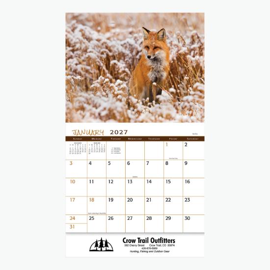 Wildlife Wall Calendar - Stapled