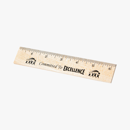 6 Natural Finish Rulers
