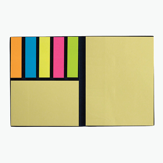 Sticky Notes & Flag Book with Recycled Paper Cover