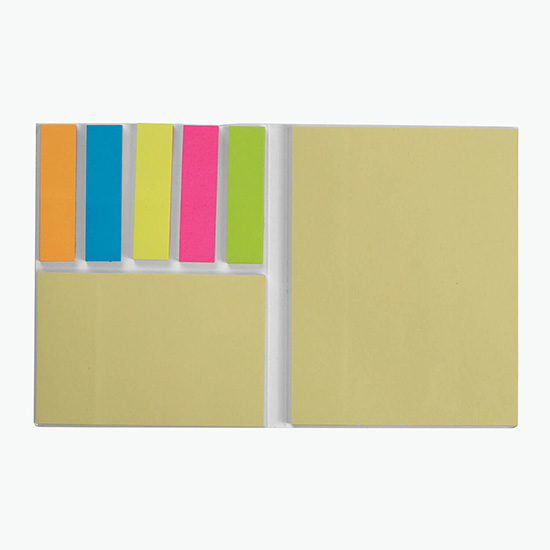 Sticky Notes & Flag Book with Recycled Paper Cover