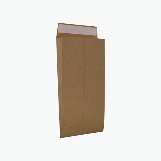 Recycled Natural Kraft Mailer with Gradual Gusset - Hot Stamp - 6 x 12 x 2 3/4
