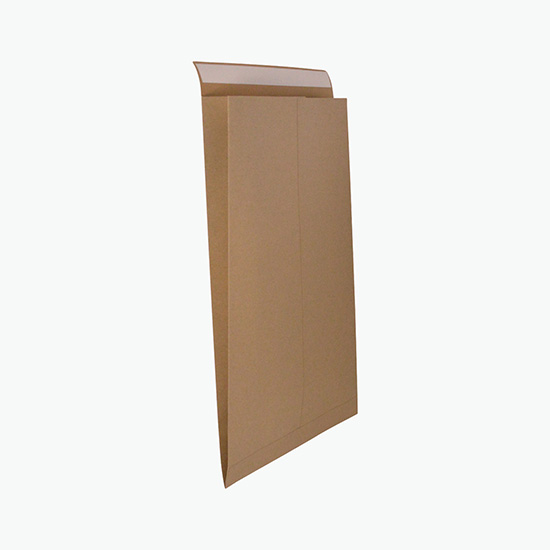 Recycled Natural Kraft Mailer with Gradual Gusset - Hot Stamp - 12 1/2 x 20 x 4