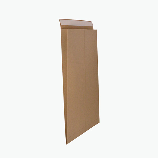 Recycled Natural Kraft Mailer with Gradual Gusset - Hot Stamp - 10 1/2 x 19 x 3 3/4