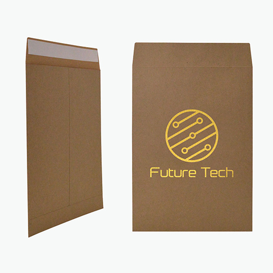 Recycled Natural Kraft Mailer - Hot Stamp - 8 3/4 x 12