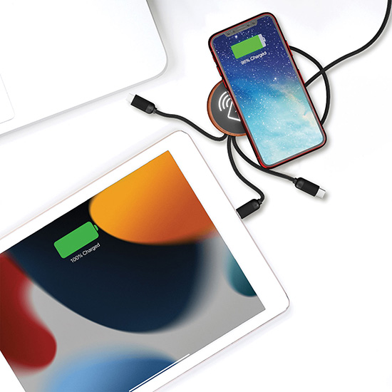 SCX 5-in-1 Bamboo Wireless Charging Cable