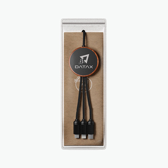 SCX 5-in-1 Bamboo Wireless Charging Cable