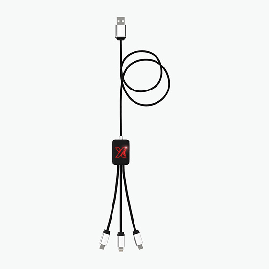 SCX Logo Light-up Charging Cable - 24-Hour Production