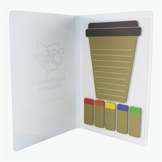 Full Color Coffee Cup Sticky Notepad