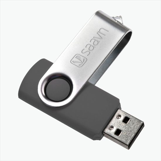 Swivel Flash Drive - Engraved - 2GB