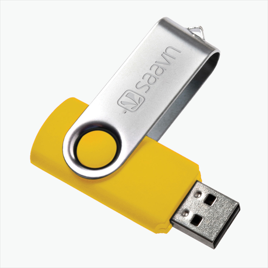 Swivel Flash Drive - Engraved - 4GB