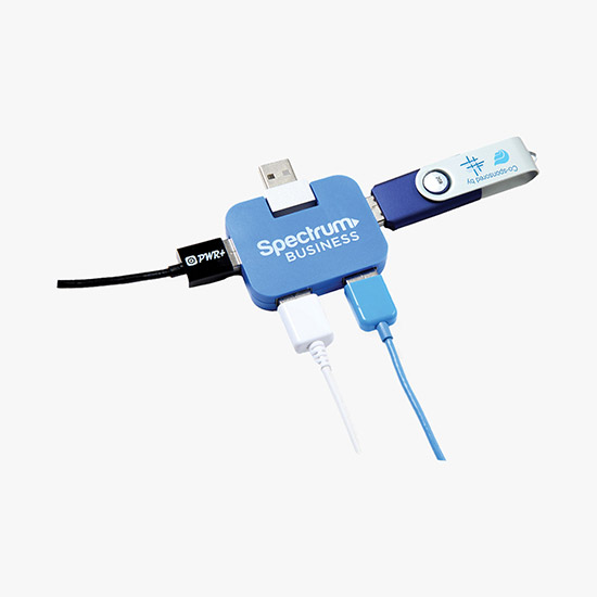 Colored 4-Port USB Hub - Full Color