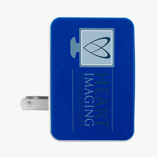4 Port Folding USB Wall Charger - Full Color