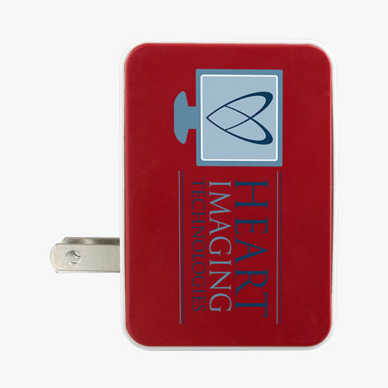 4 Port Folding USB Wall Charger - Full Color