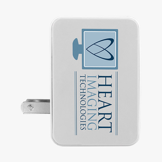 4 Port Folding USB Wall Charger - Full Color