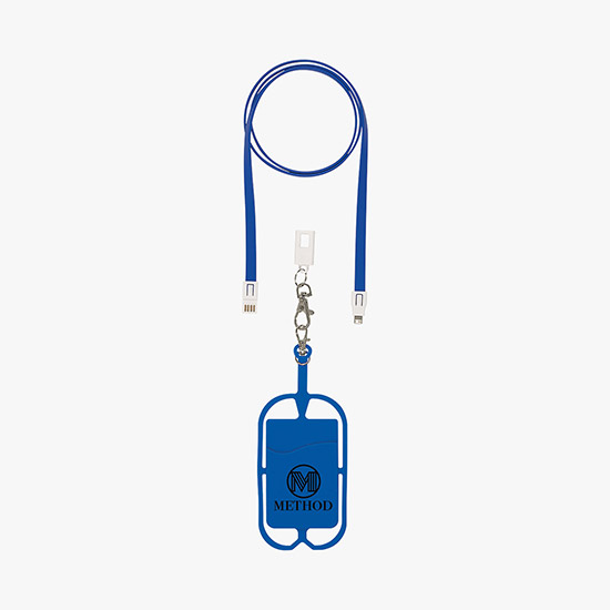 2-in-1 Charging Cable Lanyard with Phone Holder & Wallet - 24-Hour Production