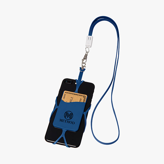 2-in-1 Charging Cable Lanyard with Phone Holder & Wallet - 24-Hour Production