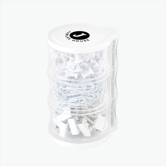 Tower of Clips and Push Pins