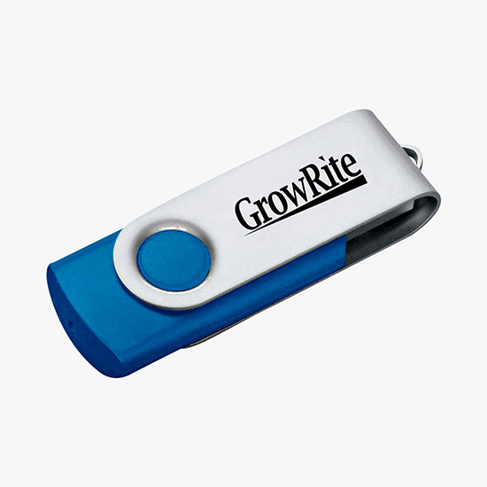 24-HOUR SERVICE TEMPORARILY UNAVAILABLE - Rotate USB Flash Drive w/1GB - 24-Hour Production