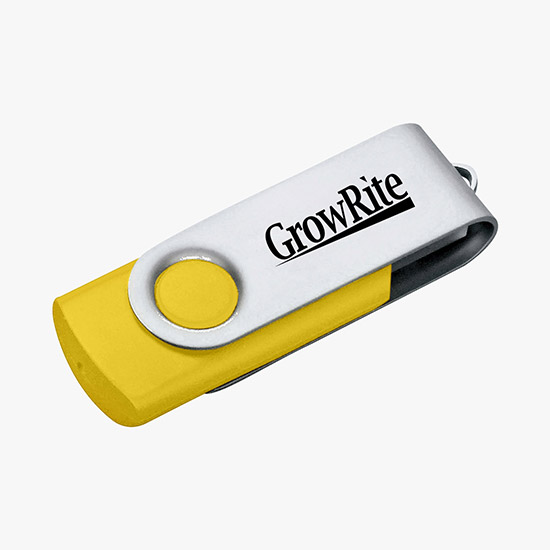 24-HOUR SERVICE TEMPORARILY UNAVAILABLE - Rotate USB Flash Drive w/1GB - 24-Hour Production