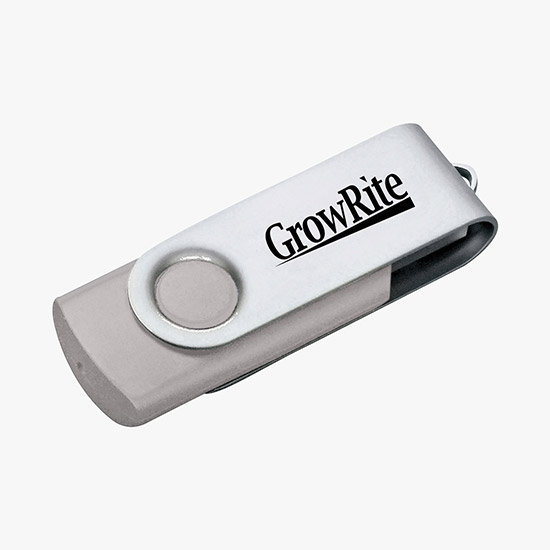 24-HOUR SERVICE TEMPORARILY UNAVAILABLE - Rotate USB Flash Drive w/1GB - 24-Hour Production