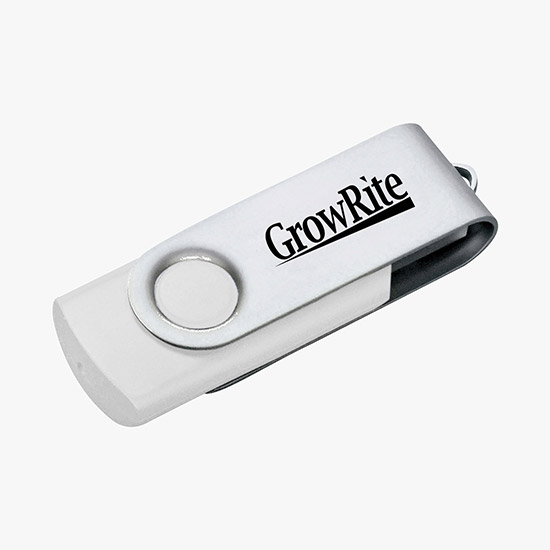 24-HOUR SERVICE TEMPORARILY UNAVAILABLE - Rotate USB Flash Drive w/1GB - 24-Hour Production