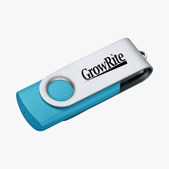 24-HOUR SERVICE TEMPORARILY UNAVAILABLE - Rotate USB Flash Drive w/4GB - 24-Hour Production