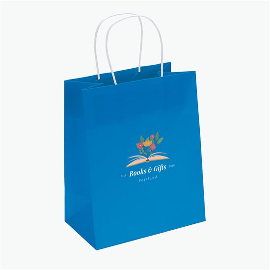 Mini Bright Matte Shopping Bag - 9-3/4 x 7-3/4 - Full Color