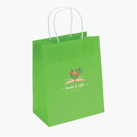 Mini Bright Matte Shopping Bag - 9-3/4 x 7-3/4 - Full Color