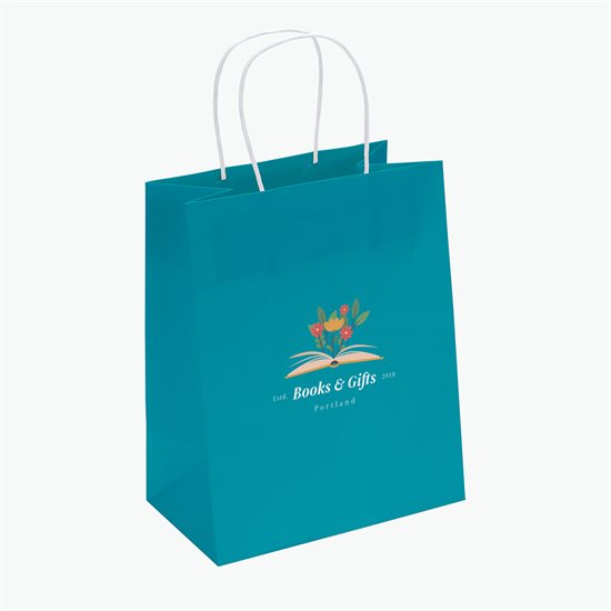 Mini Bright Matte Shopping Bag - 9-3/4 x 7-3/4 - Full Color