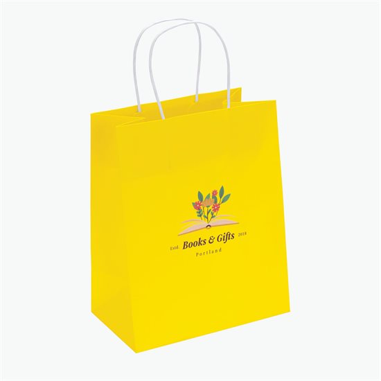 Mini Bright Matte Shopping Bag - 9-3/4 x 7-3/4 - Full Color