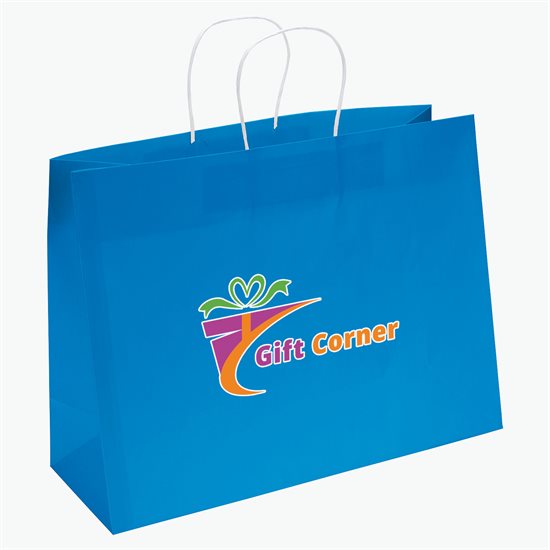 Large Bright Matte Shopping Bag - 12 x 16 - Full Color