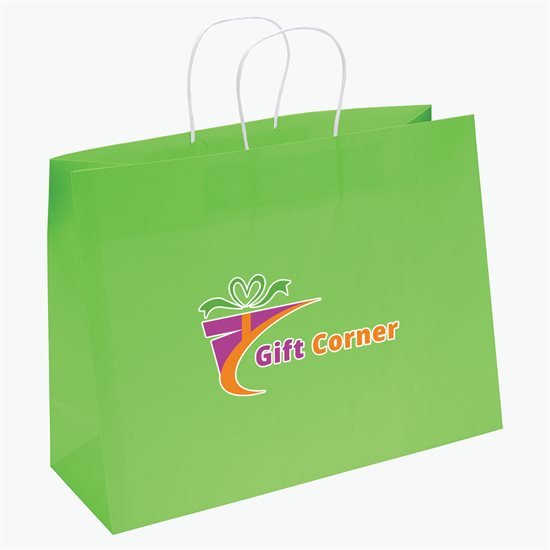 Large Bright Matte Shopping Bag - 12 x 16 - Full Color