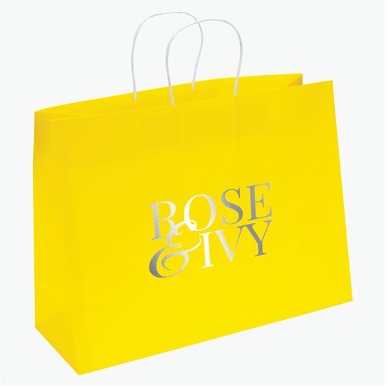 Large Bright Matte Shopping Bag - 12 x 16 - Hot Stamped