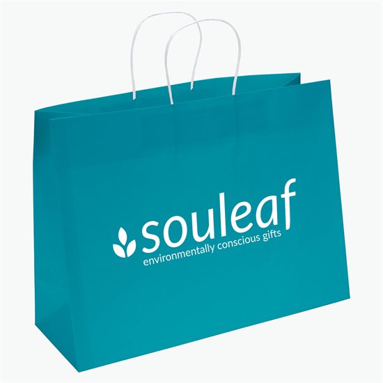 Large Bright Matte Shopping Bag - 12 x 16