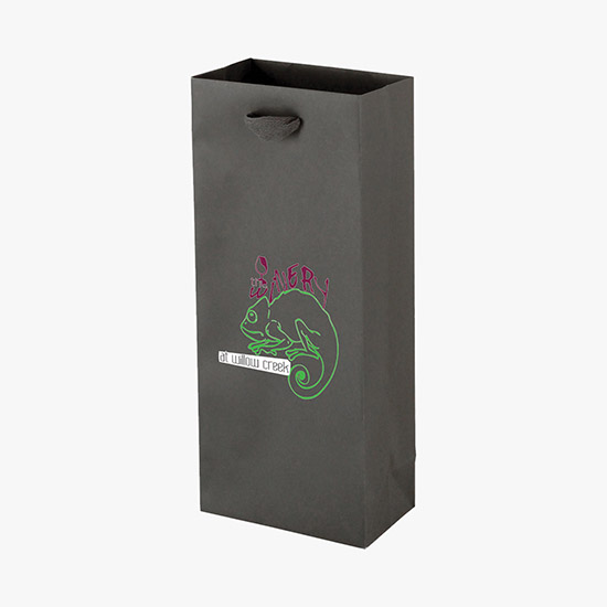 Tinted Kraft Wine EuroTote with Cotton Handles - Full Color