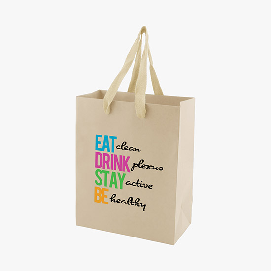 Tinted Kraft EuroTote with Cotton Handles - 8 x 10 - Full Color
