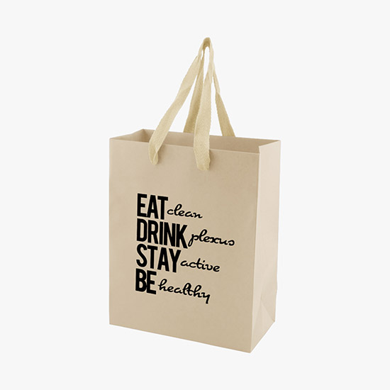 Tinted Kraft EuroTote with Cotton Handles - 8 x 10