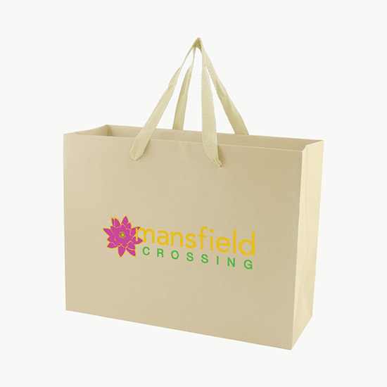 Tinted Kraft EuroTote with Cotton Handles - 13 x 10 - Full Color