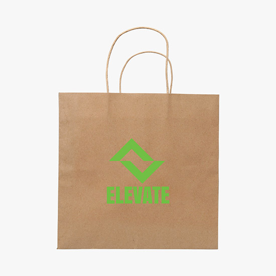 Brown Kraft Wide Gusset Paper Bag - 12 x 12