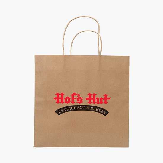 Brown Kraft Wide Gusset Paper Bag - 10 x 10 - Full Color
