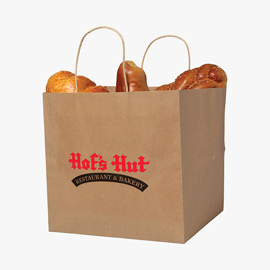 Brown Kraft Wide Gusset Paper Bag - 10 x 10 - Full Color