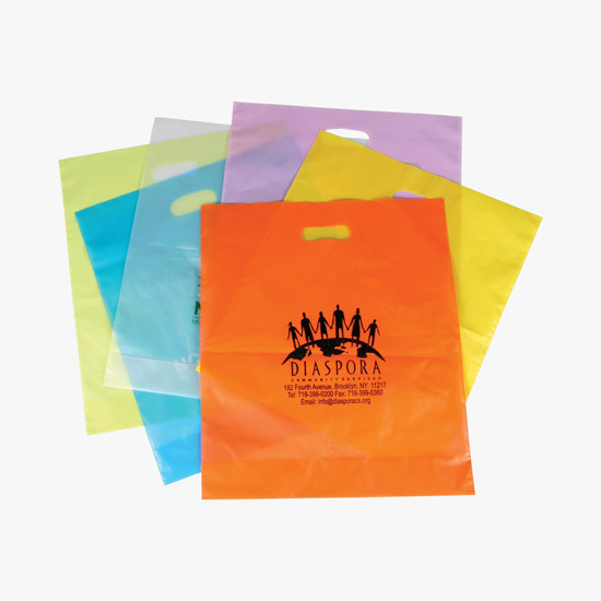 Frosted Die Cut Handle Bag - Large