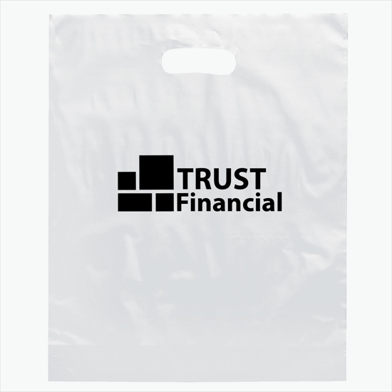 Frosted Die Cut Handle Bag - Medium