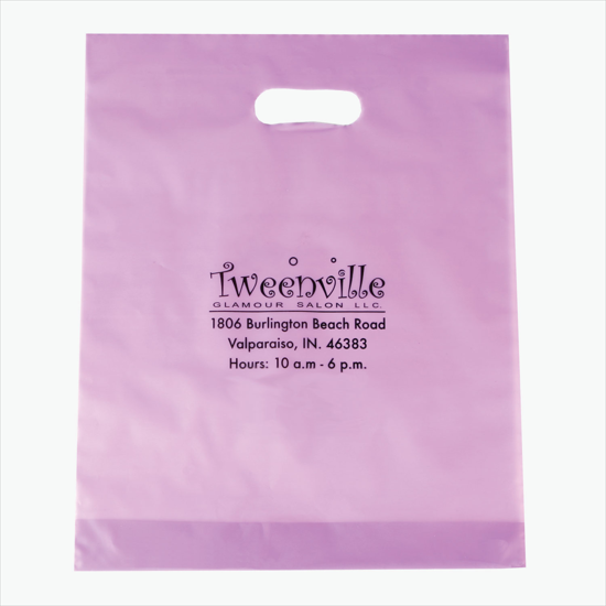 Frosted Die Cut Handle Bag - Medium