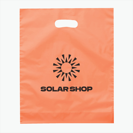 Frosted Die Cut Handle Bag - Medium
