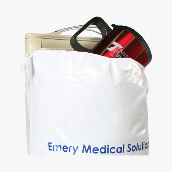 Plastic Drawstring Bag - Medium