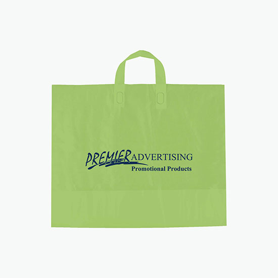 15 x 16 Recycled Frosted Soft Loop Handle Bag
