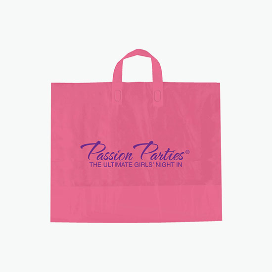 15 x 16 Recycled Frosted Soft Loop Handle Bag
