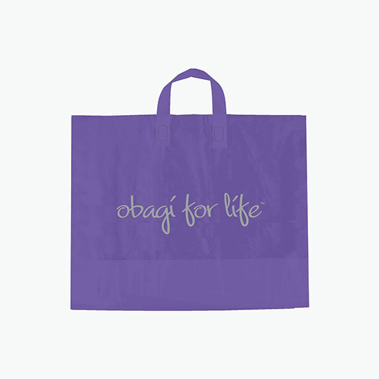 15 x 16 Recycled Frosted Soft Loop Handle Bag