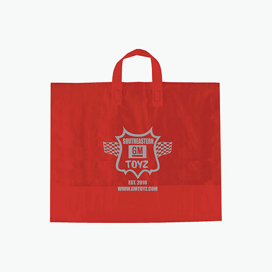 15 x 16 Recycled Frosted Soft Loop Handle Bag